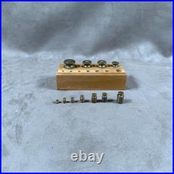 VERY RARE Complete weight set for antique brass scale from 1gr to 200gr