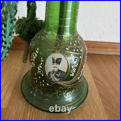 VERY RARE Emerald Green Vintage Antique Persian King Tall Decorative Hooka