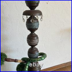 VERY RARE Emerald Green Vintage Antique Persian King Tall Decorative Hooka