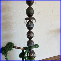 VERY RARE Emerald Green Vintage Antique Persian King Tall Decorative Hooka