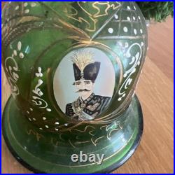 VERY RARE Emerald Green Vintage Antique Persian King Tall Decorative Hooka