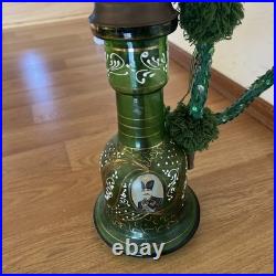 VERY RARE Emerald Green Vintage Antique Persian King Tall Decorative Hooka