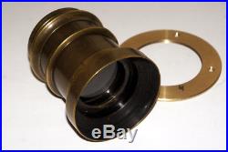 VERY RARE Emil Busch Portrait Aplanat 3 Vintage brass lens covers 18x24cm 8x10
