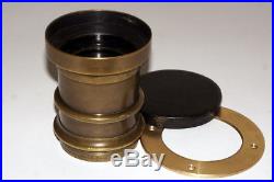 VERY RARE Emil Busch Portrait Aplanat 3 Vintage brass lens covers 18x24cm 8x10