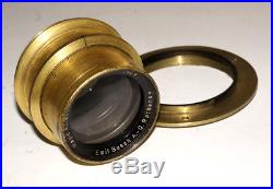 VERY RARE Emil Busch Portrait Aplanat Ser. D F8 4 F=340 mm Vintage brass lens