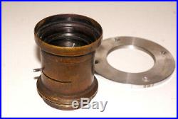 VERY RARE Emil Busch Rapid Aplanat 3 F=250 mm (10) F8 Vintage brass lens 5x7