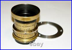 VERY RARE Emil Busch Rapid Aplanat 4 F=340 mm F8 Vintage brass lens 8x10
