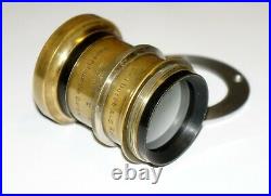 VERY RARE Emil Busch Rapid Aplanat 4 F=340 mm F8 Vintage brass lens 8x10