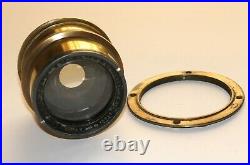 VERY RARE HUGO MEYER ARISTOSTIGMAT BRASS Lens F=240mm F5.5 COVERS 8x10 18x24 cm