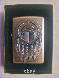VERY RARE INDIAN DREAM CATCHER BRASS 2005 ZIPPO LIGHTER MINT IN BOX Brand New