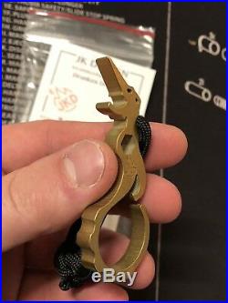 VERY RARE JK Design drunken Draglet Knuck Solid 1/4 Brass EDC Pocket Tool Opener