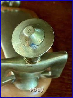 VERY RARE Karl Hagenauer Bookends Tyrol Brass with Wood, 1950s, Unsigned