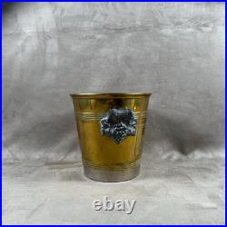 VERY RARE Lucien Clicquot Silver Metal and Brass Champagne Bottle Bucket