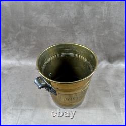 VERY RARE Lucien Clicquot Silver Metal and Brass Champagne Bottle Bucket