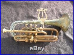 VERY RARE OLD FRENCH CORNET by GAUTROT made around 1860