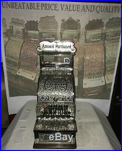 VERY RARE Old Mdl 12 524291 Fine Scroll National Brass Candy Store Cash Register
