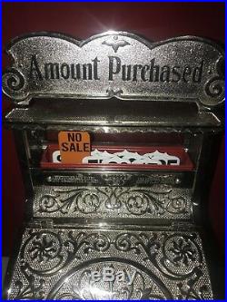 VERY RARE Old Mdl 12 524291 Fine Scroll National Brass Candy Store Cash Register