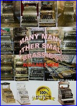 VERY RARE Old Original RESTORED Sm MDL 5 Brass Nat'l Candy Store Cash Register