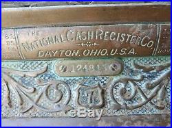 VERY RARE Old Ornate Brass Model No. 7 National Cash Register NCR