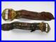 VERY-RARE-PAIR-ANTIQUE-GENUINE-PIRATE-18th-CENTURY-BRASS-BELT-BUCKLES-LEATHER-01-aim