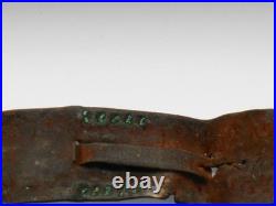 VERY RARE PAIR ANTIQUE GENUINE PIRATE 18th CENTURY BRASS BELT BUCKLES & LEATHER