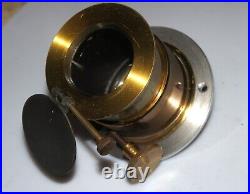 VERY RARE PETZVAL TYPE UNIQUE BRASS ANTIQUE LENS COVERS ABOUT 6x9