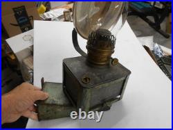 VERY RARE PLUME & ATWOOD Vintage KEROSENE Oil REFLECTOR LAMP Wall Mount