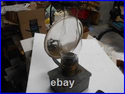 VERY RARE PLUME & ATWOOD Vintage KEROSENE Oil REFLECTOR LAMP Wall Mount