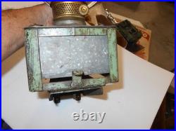 VERY RARE PLUME & ATWOOD Vintage KEROSENE Oil REFLECTOR LAMP Wall Mount