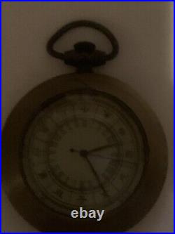 VERY RARE Pocket Watch With Zodiac Dial Heavy Brass Case WORKING