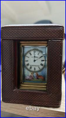 VERY RARE Porcelaine Enamel Sèvres Carriage Clock Mignonnette