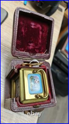VERY RARE Porcelaine Enamel Sèvres Carriage Clock Mignonnette