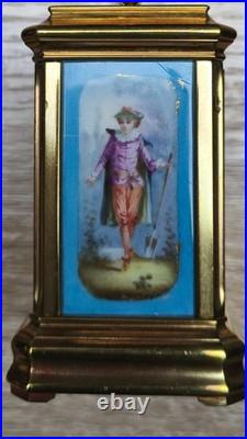 VERY RARE Porcelaine Enamel Sèvres Carriage Clock Mignonnette