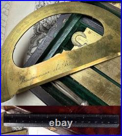 VERY RARE Revolutionary Era French Drafting Instrument Set, Bourjaunaux, c. 1798
