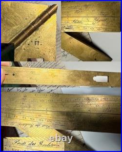 VERY RARE Revolutionary Era French Drafting Instrument Set, Bourjaunaux, c. 1798