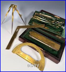 VERY RARE Revolutionary Era French Drafting Instrument Set, Bourjaunaux, c. 1798