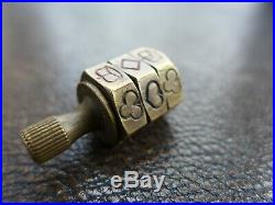 VERY RARE TRI-LEVEL Crown & Anchor Spinner Put and Take Teetotum Brass Tri Level
