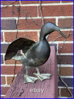 VERY RARE VINTAGE 1970's DON FREEDMAN SIGNED BRONZE BRASS DUCK SCULPTURE MCM