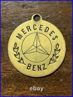 VERY RARE VTG SOLID BRASS! ENGRAVED! MERCEDES-BENZ 2 KEYCHAIN 300d 240d 300td