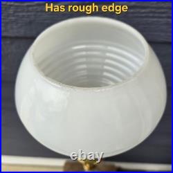 VERY RARE Vintage Antique Lamp Milk Glass Crystal Brass