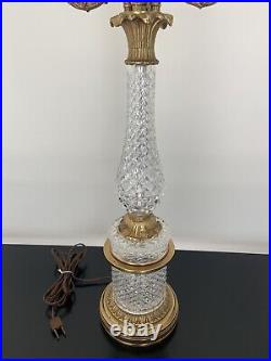 VERY RARE Vintage Baccarat Crystal Candelabra Table Lamp by Warren Kessler