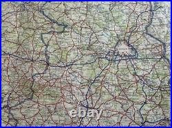 VERY RARE Vintage ROLLKA Map Of Germany Brass Case Pull Down Double sided EUC