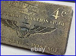 VERY RARE Vintage USPS 4¢ Stamp NAVEL AVIATION Belt Buckle United States Postal