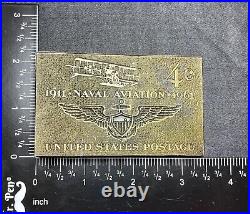VERY RARE Vintage USPS 4¢ Stamp NAVEL AVIATION Belt Buckle United States Postal