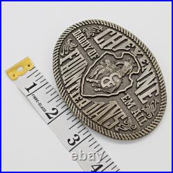 VERY RARE Vtg. Cheyenne Frontier Days Daddy of'em All Pacific Brass & Buckle