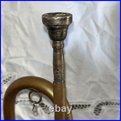 VERY RARE WWI US REGULATION REXCRAFT BRASS BUGLE, With Mouthpiece