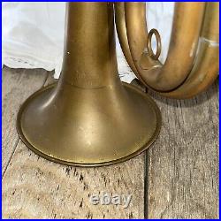 VERY RARE WWI US REGULATION REXCRAFT BRASS BUGLE, With Mouthpiece