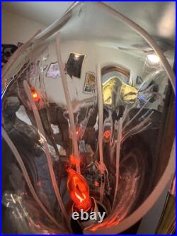 VERY Rare 70s Vintage Flower Calla Lily Lucite/Acrylic Lamp with Brass Base