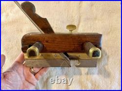 VERY Rare Antique W. Sargent of Reading Plow Plane 2 Cutters Brass Fittings, EXC