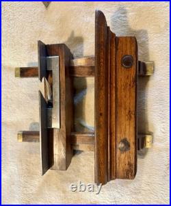 VERY Rare Antique W. Sargent of Reading Plow Plane 2 Cutters Brass Fittings, EXC